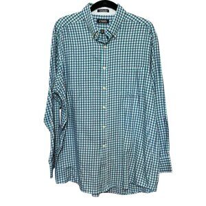 Chaps Men's Classic Fit Plaid Wrinkle-Free Button Down Shirt 16-16.5" 32/33